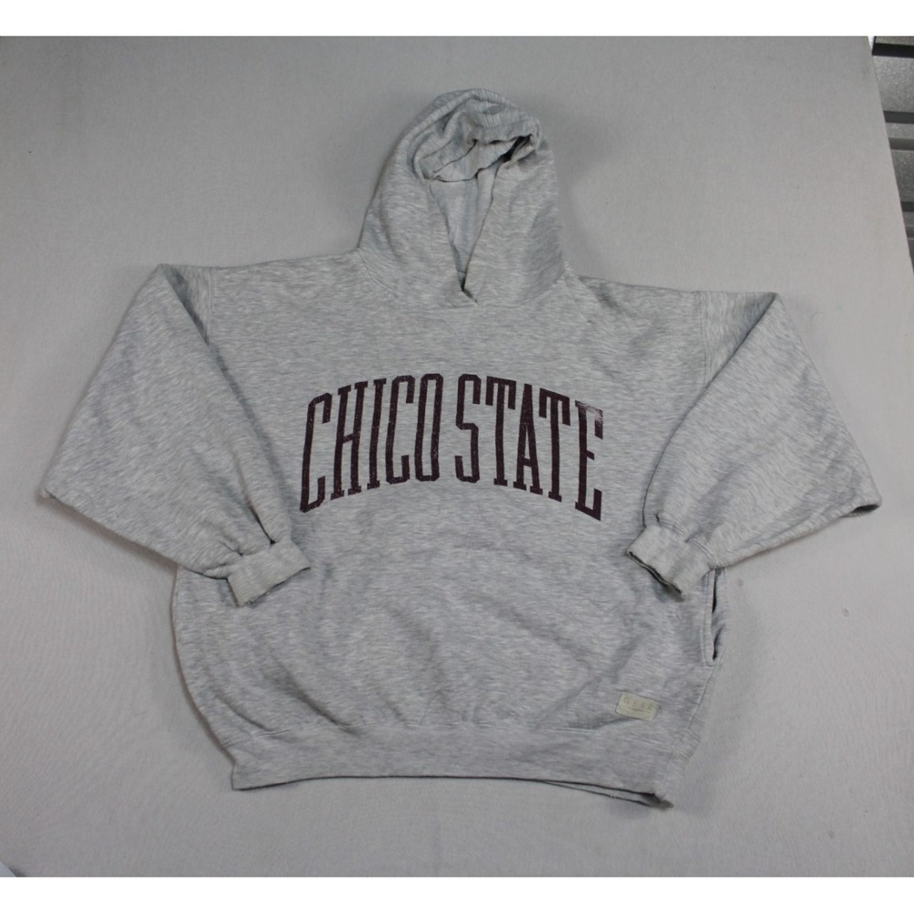 Gear For Sports Men Gray Sweater Hood Chico State Long Sleeve Size Medium